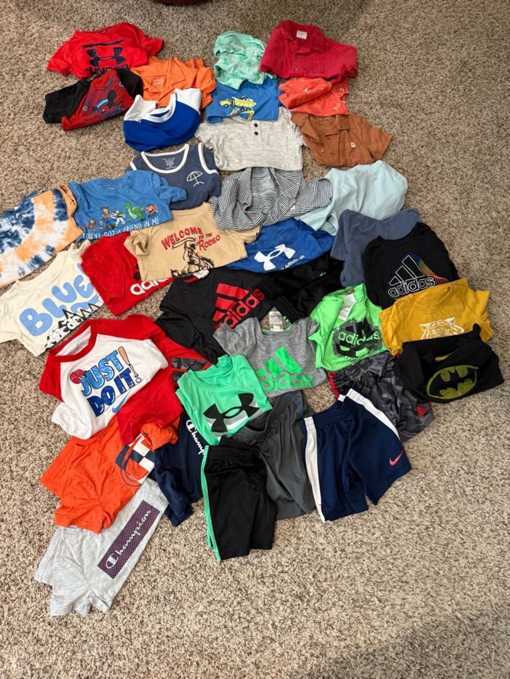 Summer Mixed Boys 3T Activewear Lot - Bright Multi Colors